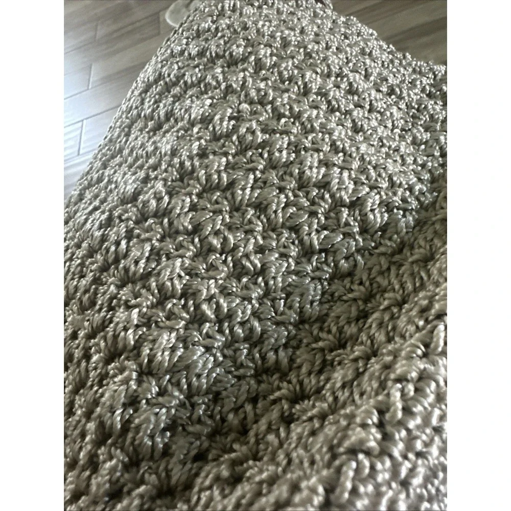 THE SAK Crochet Natural Taupe Shoulder Bag Small